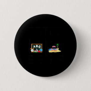 Badge Rond 5 Cm Fin de l'école Enseignant Premier Enseignement Pla