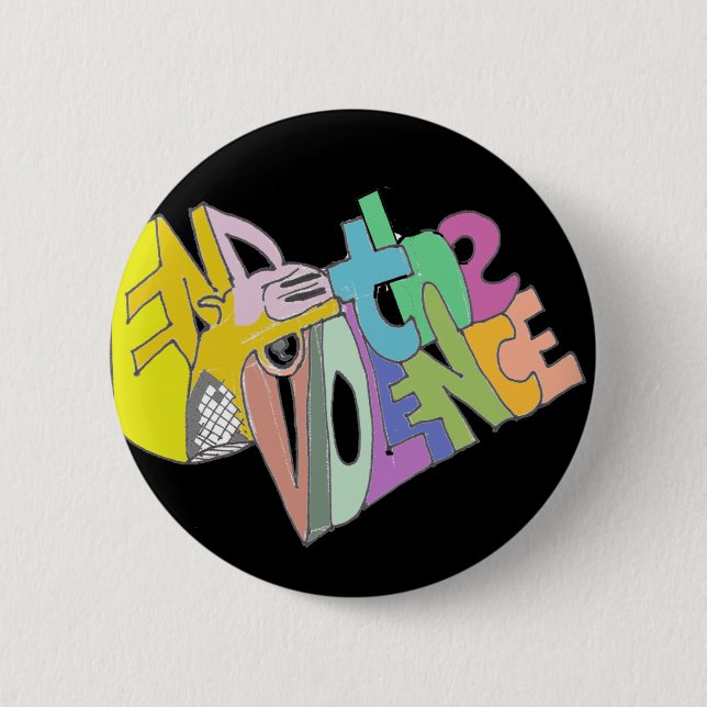 Badge Rond 5 Cm Finissez la violence (Devant)