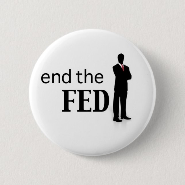 Badge Rond 5 Cm Finissez le bouton de Fed (Devant)