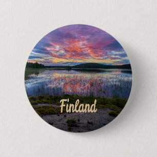 Badge Rond 5 Cm Finland Helsinki Northern Europe