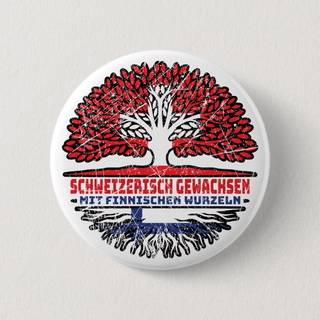 Badge Rond 5 Cm Finlande Sapin commun (Devant)