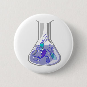 Badge Rond 5 Cm Fiole de culture