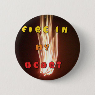 Badge Rond 5 Cm Fire in My Heart Art Print