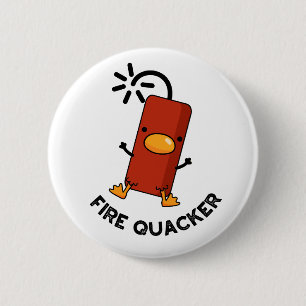 Badge Rond 5 Cm Firequacker Funny Fireworks Pun