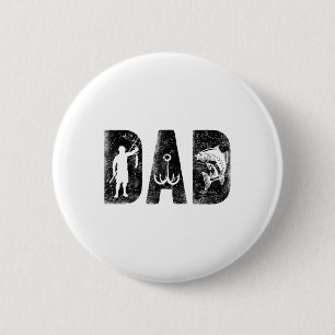 Badge Rond 5 Cm Fishing Papa Anniversaire Clic Gras Police Poisson