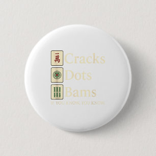 Badge Rond 5 Cm Fissures points bams si connaissez mahjong mères r