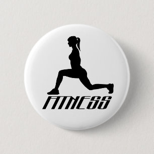Badge Rond 5 Cm Fitness girl