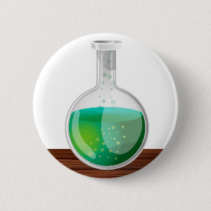 Badge Rond 5 Cm flacon scientifique