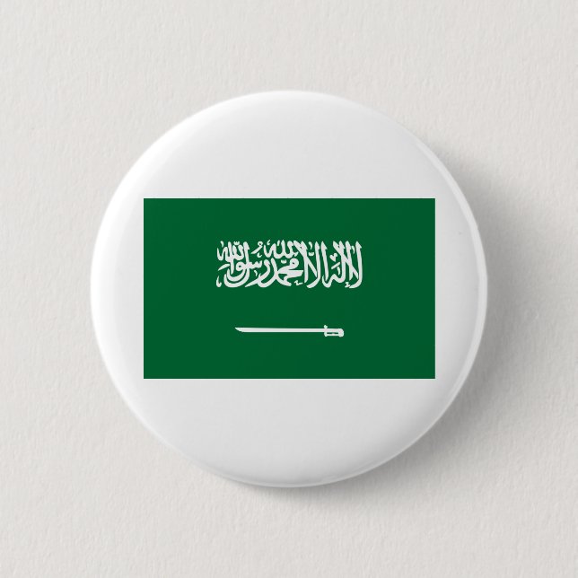 Badge Rond 5 Cm Flag d'Arabie saoudite (Devant)
