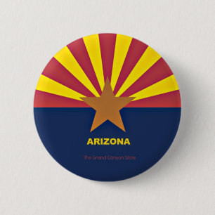 Badge Rond 5 Cm Flag of Arizona