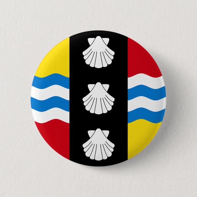 Badge Rond 5 Cm Flag of Bedfordshire (Devant)