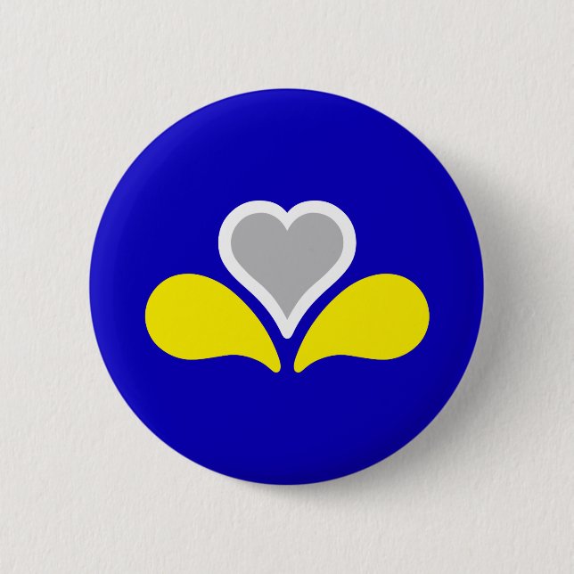 Badge Rond 5 Cm Flag of Brussels, Belgium Button (Devant)