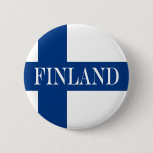 Badge Rond 5 Cm Flag of Finland Blue Cross Suomi