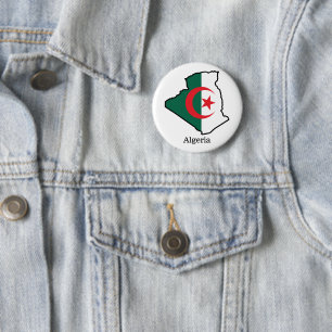 Badge Rond 5 Cm Flags and countries Algeria