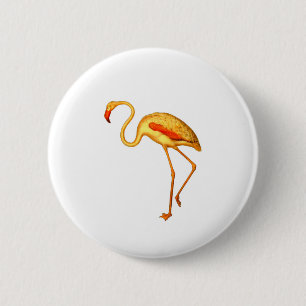 Badge Rond 5 Cm Flamant rose