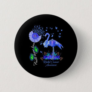 Badge Rond 5 Cm Flamant rose Foi Espoir Amour Cancer rectal Sensib