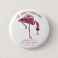 Flamant rose personnalisé 50e anniversaire Novelty