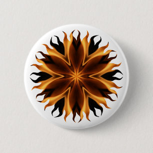 Badge Rond 5 Cm Flames Button