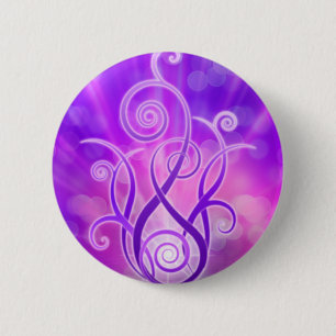 Badge Rond 5 Cm Flamme violette / Feu violet
