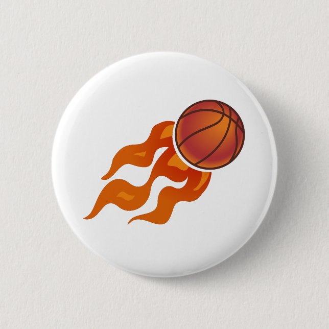 Badge Rond 5 Cm Flammes de basket (Devant)