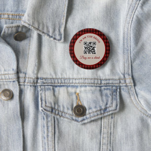 Badge Rond 5 Cm Flannel Fling avant l'anneau Weekend Bachelorette 