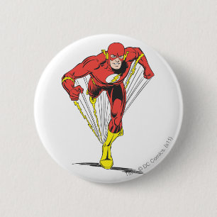 Badge Rond 5 Cm Flash s'exécute en avant