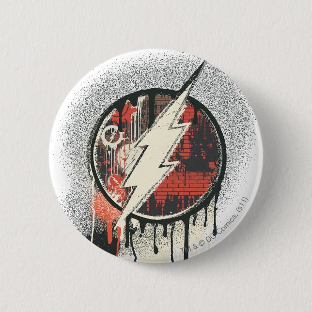 Badge Rond 5 Cm Flash - Symbole d'innocence tordu (Devant)