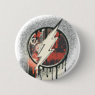 Badge Rond 5 Cm Flash - Symbole d'innocence tordu