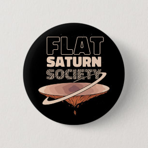 Badge Rond 5 Cm Flat Saturn Society - Science Design