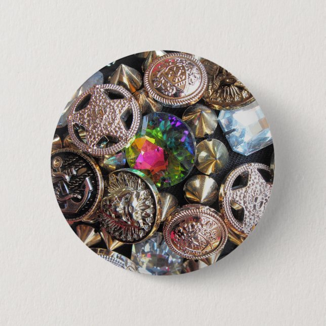 Badge Rond 5 Cm Flea Market Bling (Devant)