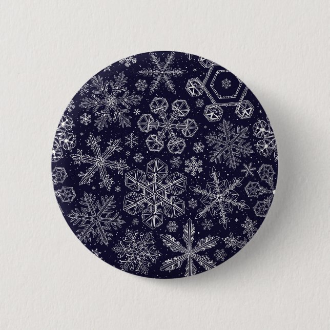 Badge Rond 5 Cm Flèches blanches sur bleu (Devant)