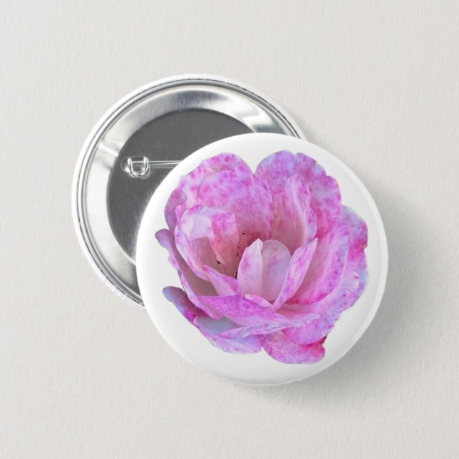 Badge Rond 5 Cm Fleur (Devant & derrière)