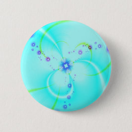 Badge Rond 5 Cm Fleur assez bleue