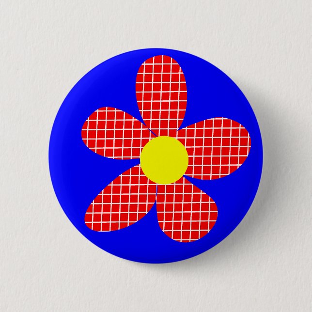 Badge Rond 5 Cm Fleur d'art de bruit (Devant)