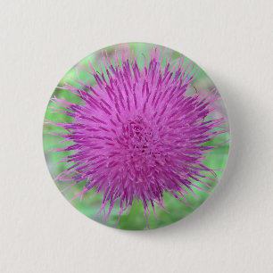 Badge Rond 5 Cm Fleur de chardon
