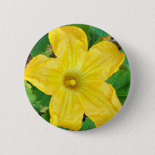 Badge Rond 5 Cm Fleur de courgettes