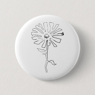 Badge Rond 5 Cm fleur de gigogne