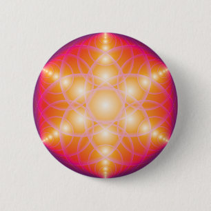 Badge Rond 5 Cm Fleur de la vie