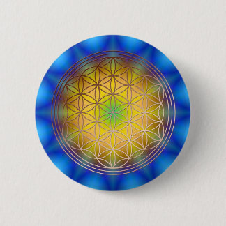 Badge Rond 5 Cm Fleur de la vie Motif 10