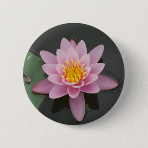 Badge Rond 5 Cm Fleur de l'Asie Lotus