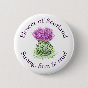 Badge Rond 5 Cm Fleur de l'Ecosse