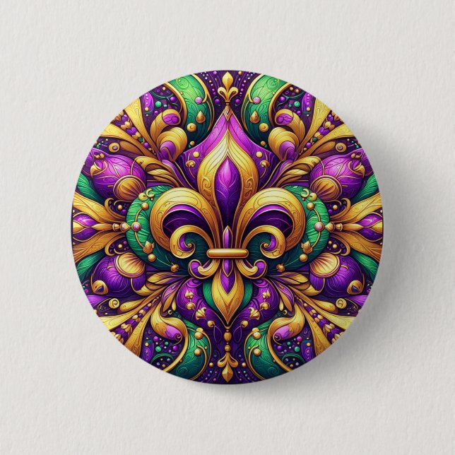 Badge Rond 5 Cm fleur de lis (Devant)