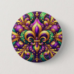 Badge Rond 5 Cm fleur de lis