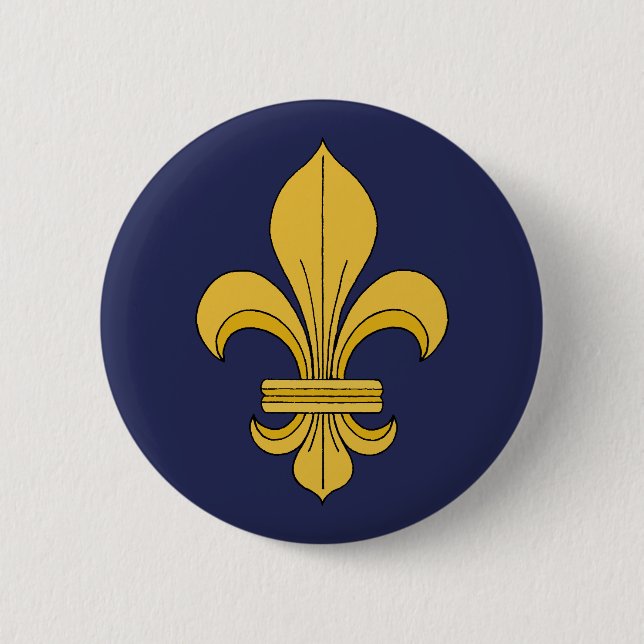 Badge Rond 5 Cm Fleur de lis (Devant)