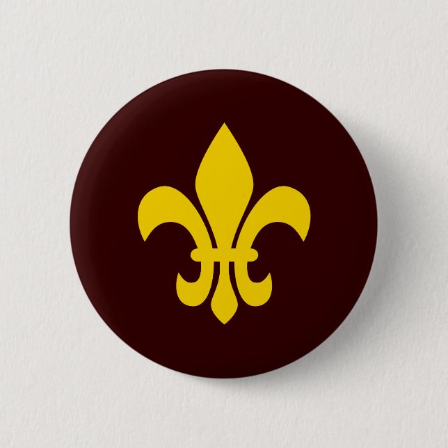 Badge Rond 5 Cm Fleur de Lis (Devant)