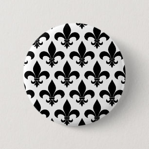 Badge Rond 5 Cm Fleur de lis Motif