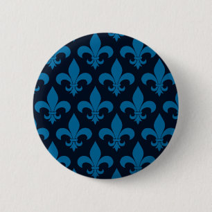 Badge Rond 5 Cm Fleur de lis motif Paris