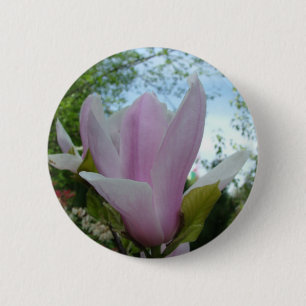 Badge Rond 5 Cm fleur de magnolia