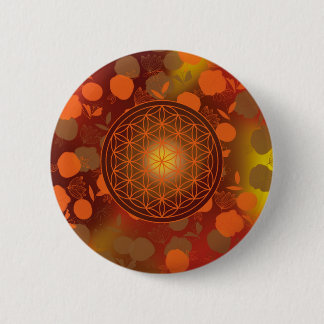 Badge Rond 5 Cm fleur de vie, chakra, zen, géométrique sacrée,