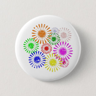 Badge Rond 5 Cm Fleur en panne